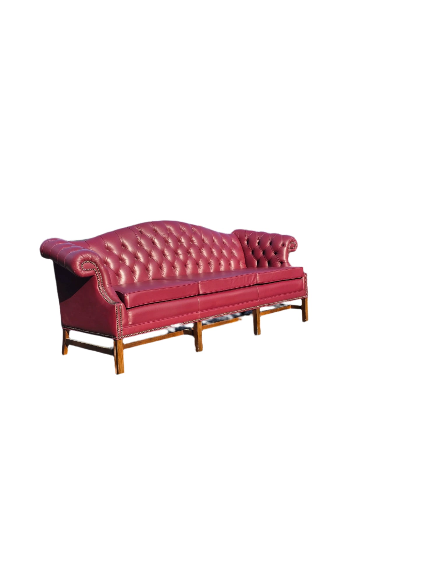 Burgundy Leather Couch