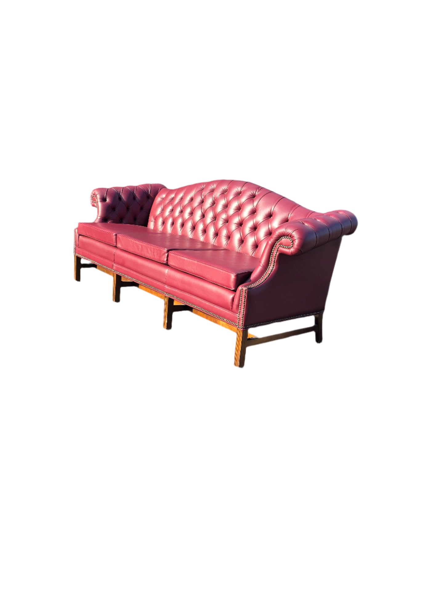 Burgundy Leather Couch