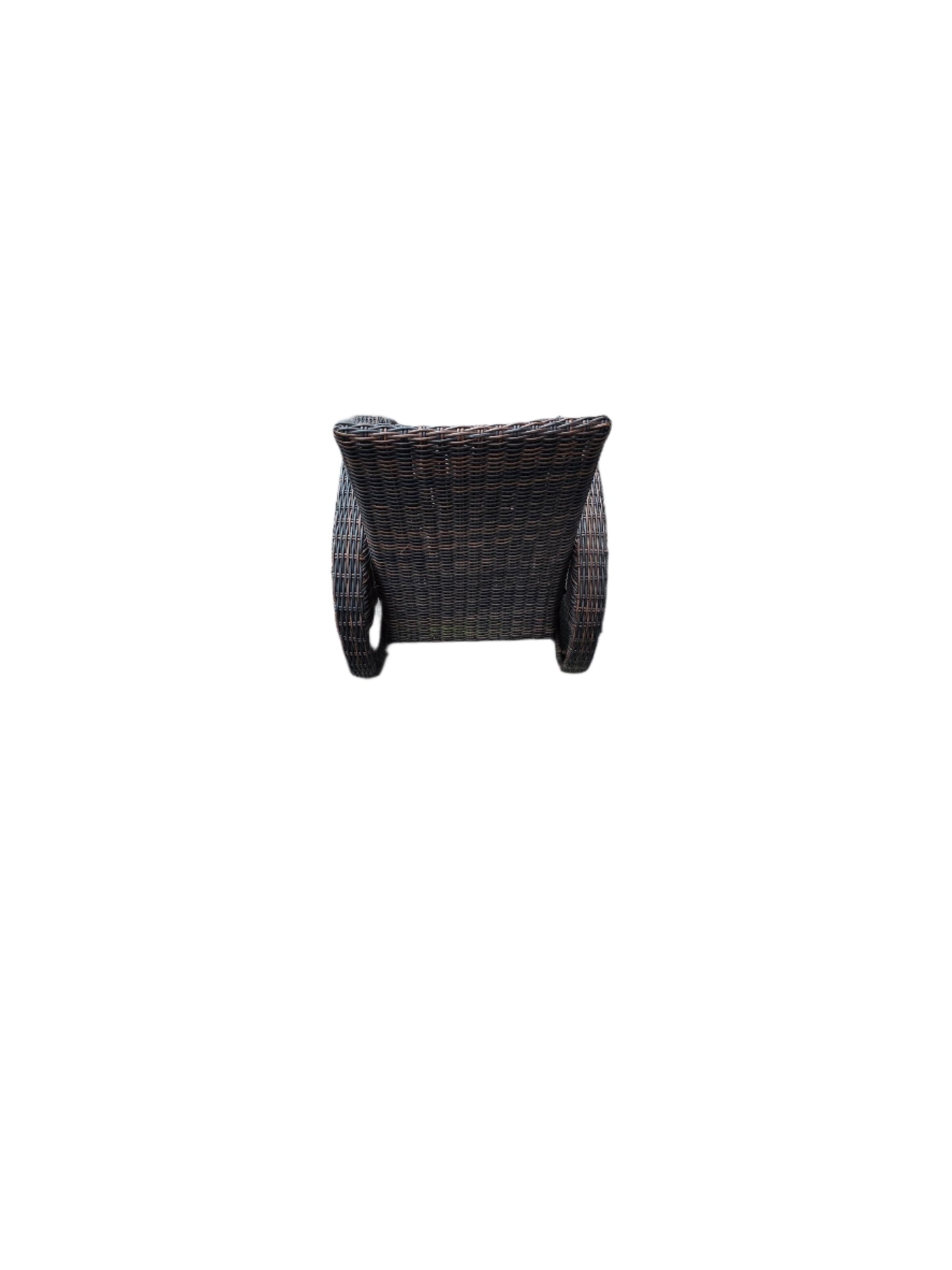 Wicker Style Outdoor Recliner With Ottoman