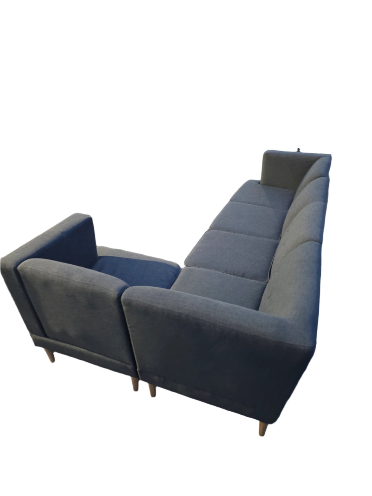 5 Piece Gray Sectional Sofa With Chaise