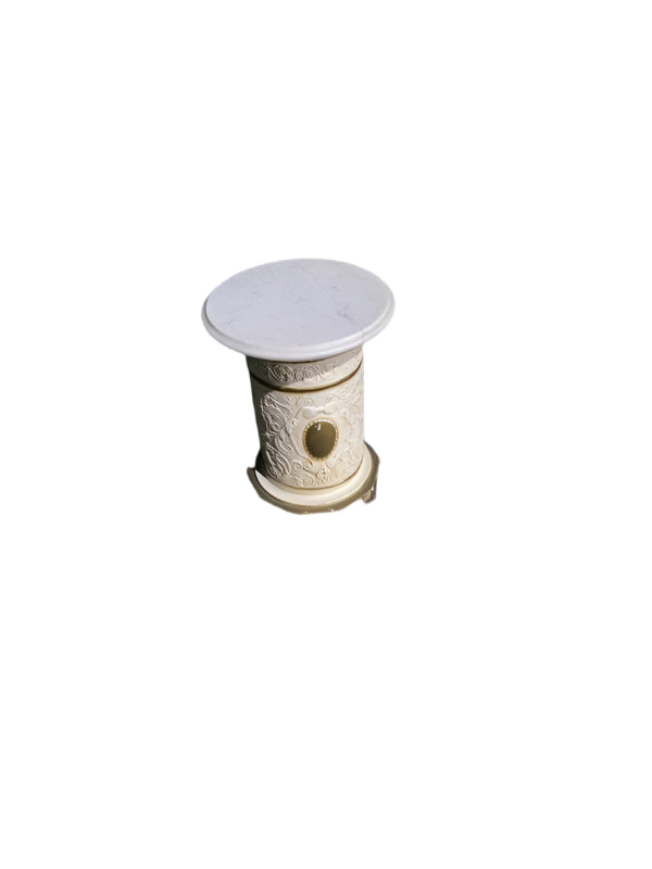 White Marble Top Pedestal Table