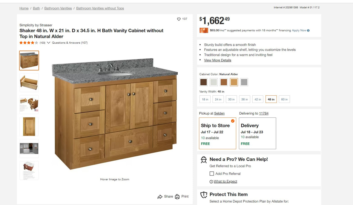 Bathroom Vanity with Beige Marble Countertop and Sink
