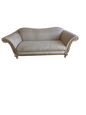 Beige Sofa With Wood Accents