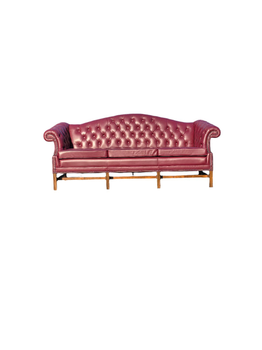 Burgundy Leather Couch