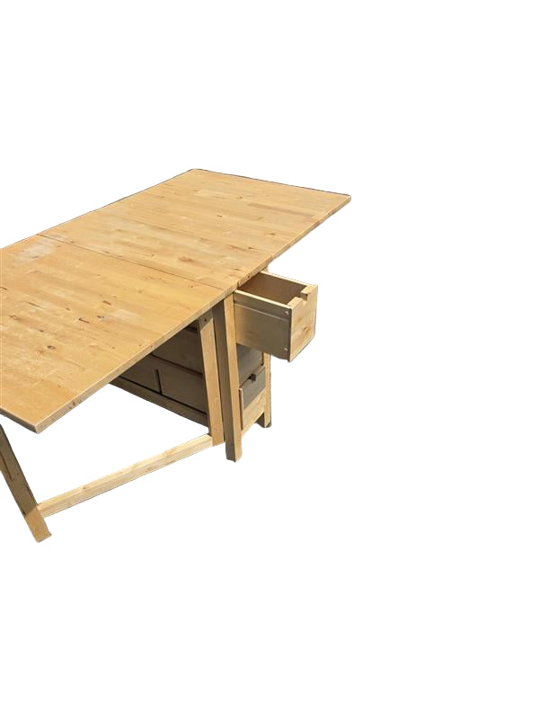 IKEA Norden Gateleg Table With 6 Drawers